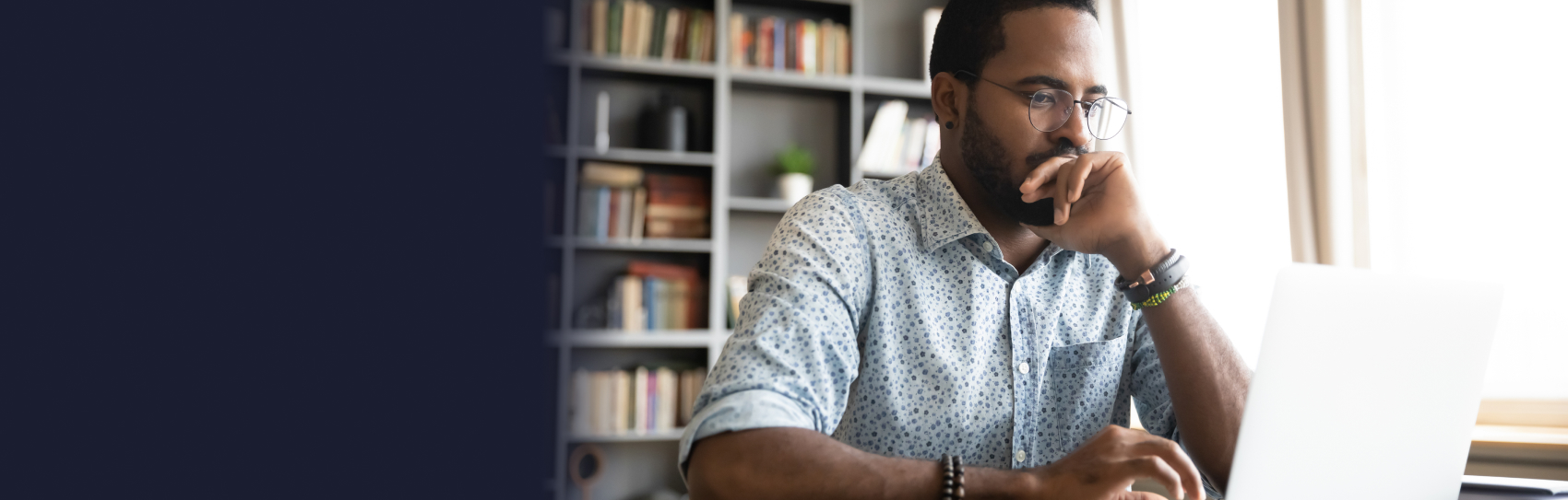 Person using a laptop