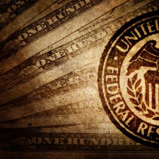 Fed, FOMC, Federal Reserve, sepia, US dollar, currency, bill, note